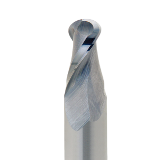 Carbide Tip Upcut 2 Flute Ballnose - 1/4 in Cutting x 1/4 in Shank ...